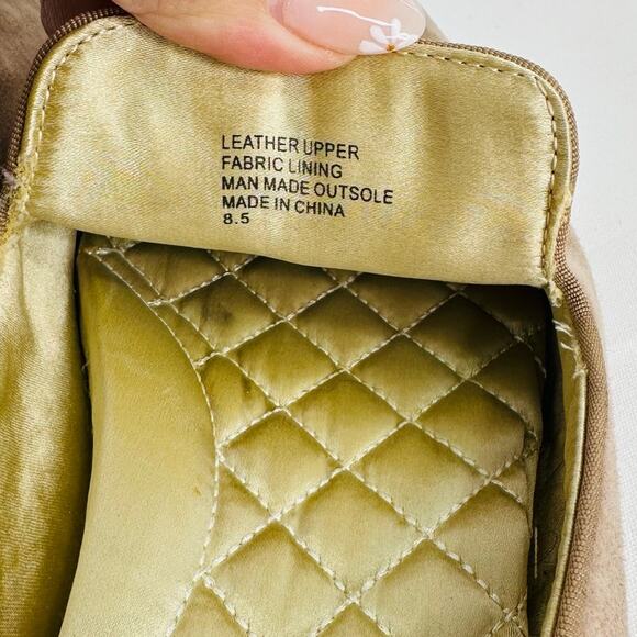 Birdies Starling Flats Latte Suede Loafers Quilted Slip On Shoes Size 8.5 - Picture 8 of 8